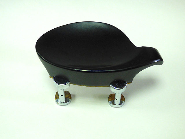 Hollywood/Hill chrome Bracket Violin Chinrest Ebony バイオリンあご当 エボニー ヒル脚