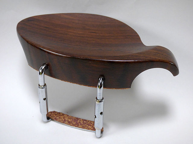Hollywood/Regular Chrome Bracket Violin Chinrest Rosewood バイオリンあご当 ローズウッド ハリウッド型 レギュラー金具
