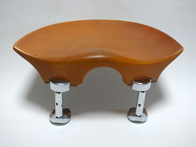 Old Flesch/Hill Chrome Bracket Violin Chinrest Boxwood Х󤢤 ܥåå ҥ