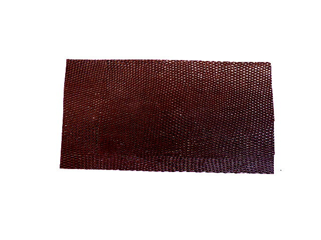 Brilliant leather Lizard Imitation Brown Embossed leather stripes / Lizard imitation Size approximately 80 mm x 150mm. thickness approx. 0,6 mm 　　Imported from Germany