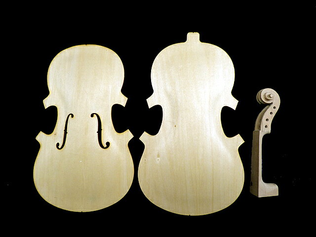 Violin unfinished set Top, Back, Neck Made　in　China