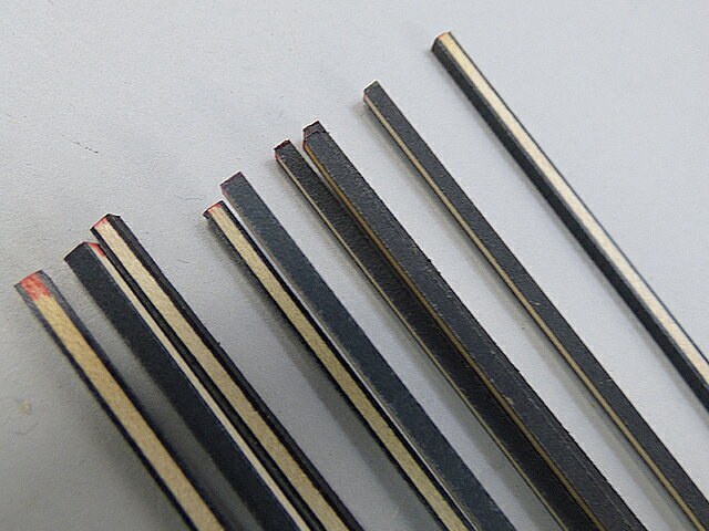 Fiber Perfling　Set　For　Bass 0.4/0.6/0.4/ 0.25mm 長さ　820mm コントラバス用　10本セット