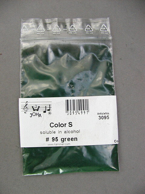 Color S(soluble in alcohol) #95 green content 4g JOHA Article NO.3095