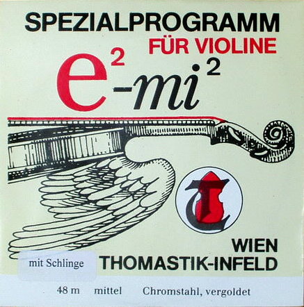 SUZUKIバイオリンのNo.330に装着されているE線で、 4/4サイズのE線のみの販売です。 THOMASTIK-INFELD SPEZIALPROGRAMM