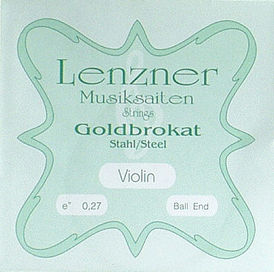 バイオリン弦　E線　ゴールドブラカット　Lenzner(OPTIMA)　Musiksaiten　Strings　Goldbrokat　Steel　Violin