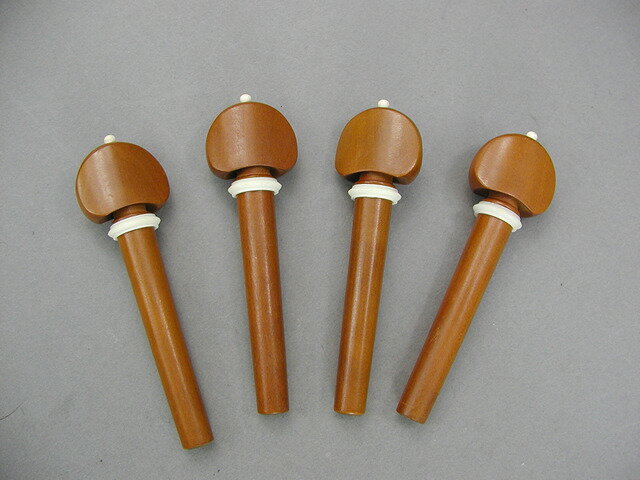 Hill/Bone Pin & Ring Viola Peg set Boxwood ビオラ ペグセット ボックスウッド ヒル型 ホワイト装飾