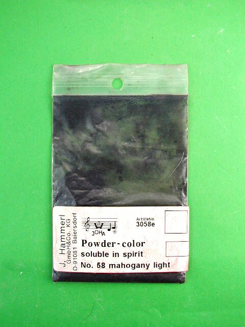 Powder-color No.58 Mahogany light JOHA soluble in alcohol (Spirit) アルコール用 粉末染料