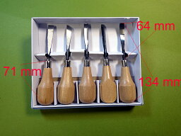 woodcut knife 5set 木工用 ノミ 5本セット