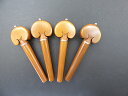 Quality Cello Peg set Boxwood Heart Model with Gold Pin and Ring チェロ用糸巻き 4/4 インド産 最高級部材使用