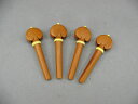 Heart/Bone(YW) Pin & Collar Violin Peg set Boxwood バイオリン ペグセット ボックスウッド ハート型 ボーン(黄色) ピン&リング