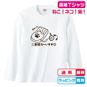 楽天ソコラタねこデザイン しっぽで破壊？二度寝だーいすき♡ねこ長袖Tシャツ全3色　綿素材　ねこ長袖Tシャツ　ねこロングTシャツ　かわいい猫Tシャツ 猫の長袖Tシャツ