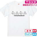 理系Tシャツ おもしろTシャツ 正四面体Tシャツ 全3色 綿Tシャツ 面白Tシャツ 数学Tシャツ 図形Tシャツ 化学Tシャツ　科学Tシャツ かわいいtシャツ　展開図