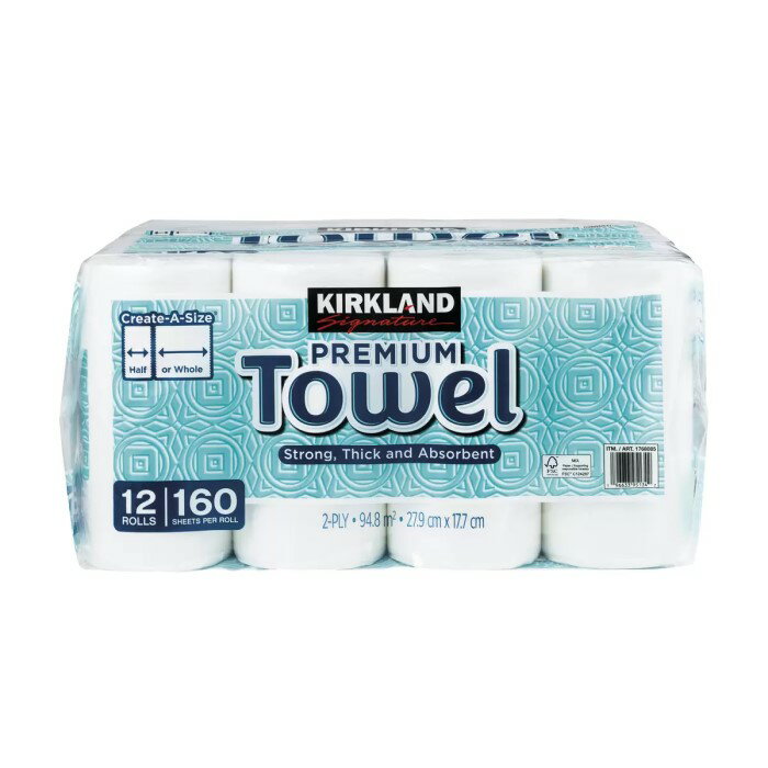 コストコ カークランド シグネチャー ペーパータオル 12ロール【1ロール160シート入り】【送料無料】