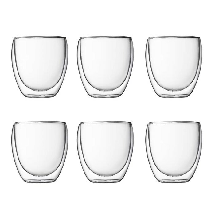 乐天商城 - Bodum ボダム パヴィーナ ダブルウォール グラス 【250ml×6個】 【送料無料】
