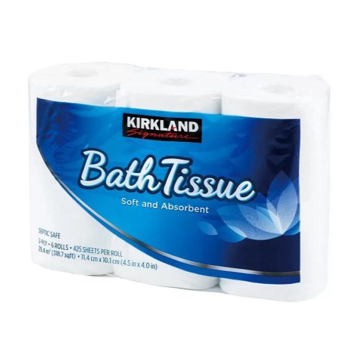 【商品名】 コストコ カークランド シグネチャー バスティッシュ 6ロール 2枚重ね ダブル 日本製 【内容量】 6ロール 【商品説明】 コストコで大人気商品！ プライベートブランド、カークランドシグネチャーのトイレットペーパーです。 丈夫で厚みがある2枚重ねのペーパーはふんわりとしていて肌触りもよく、やわらかい仕上がりです。 【サイズ】 幅114mm×長さ42.9m(2枚重ね) 【素材】 パルプ100％ 【注意】 こちらの商品は、外袋に若干の破れがある場合がございます。 個包装になっている為、商品には影響ございません。 予めご了承ください。 *予告なくパッケージ等がリニューアルする場合がございます。ご不安な場合は必ずお問い合わせください。 ・メーカー名：コストコ ・商品区分：日用品 ・広告文責：株式会社Good thing　連絡先06-6585-9073