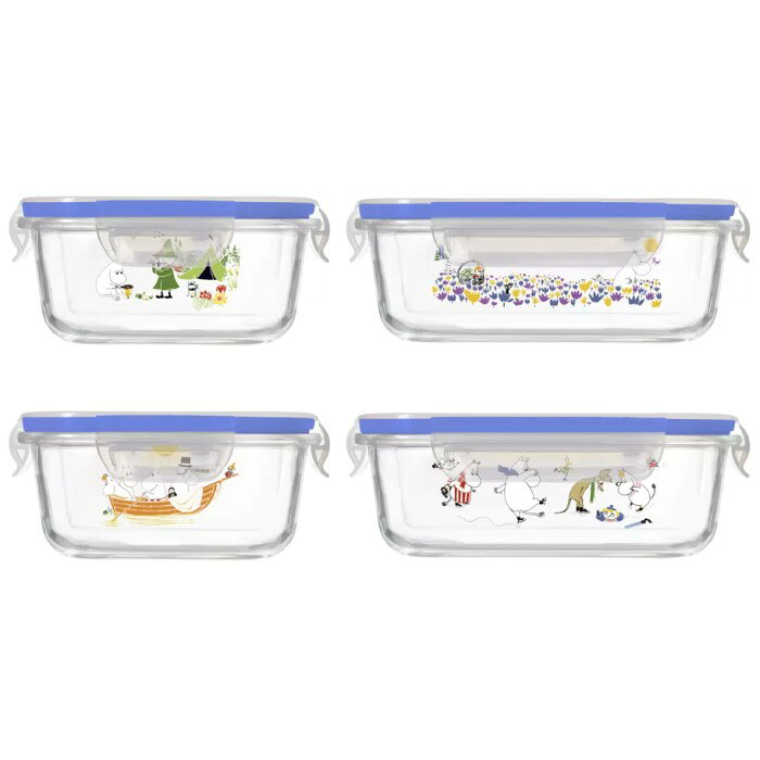 Rakuten - Pyrex パイレックス ムーミン 保存容器 エアタイト ガラスストレージ 4個