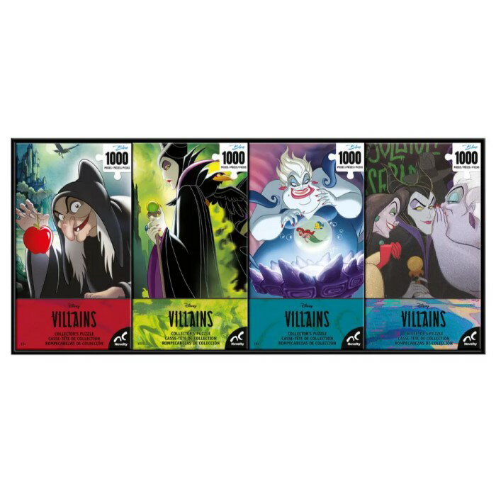 Rakuten - Disney Villains ディズニーヴィランズ ライセンス コレクターズ パズル 1000ピース ジグソーパズル 4個セット