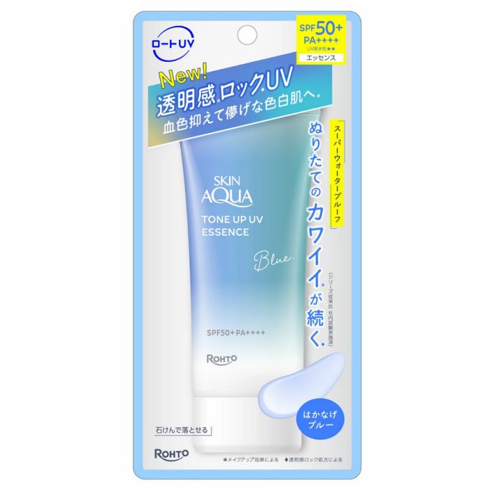 Rakuten - ロート製薬 スキンアクア トーンアップ UV エッセンス 70g （顔・からだ用）はかなげブルー