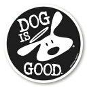 犬 ステッカー 可愛い おしゃれ dogisgood ステッカー ロゴ ブラック／ホワイト