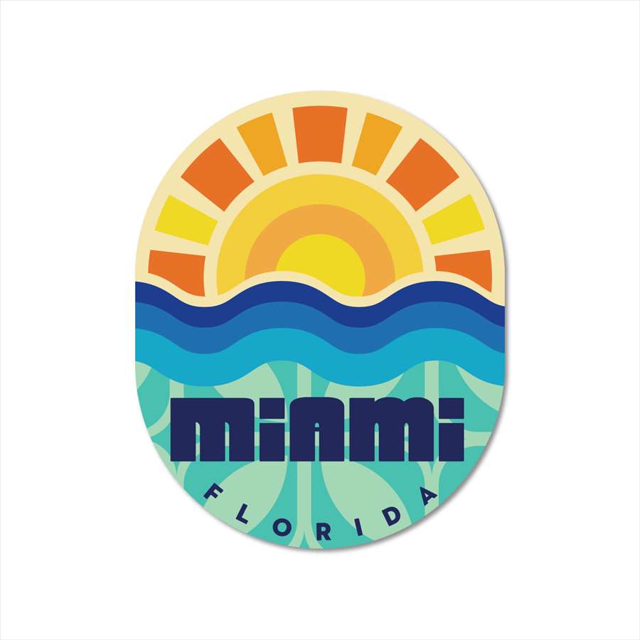 Rakuten - ステッカーパック(STICKER PACK) マイアミビーチアート トラベル・旅 ステッカー 耐水・紫外線に強い