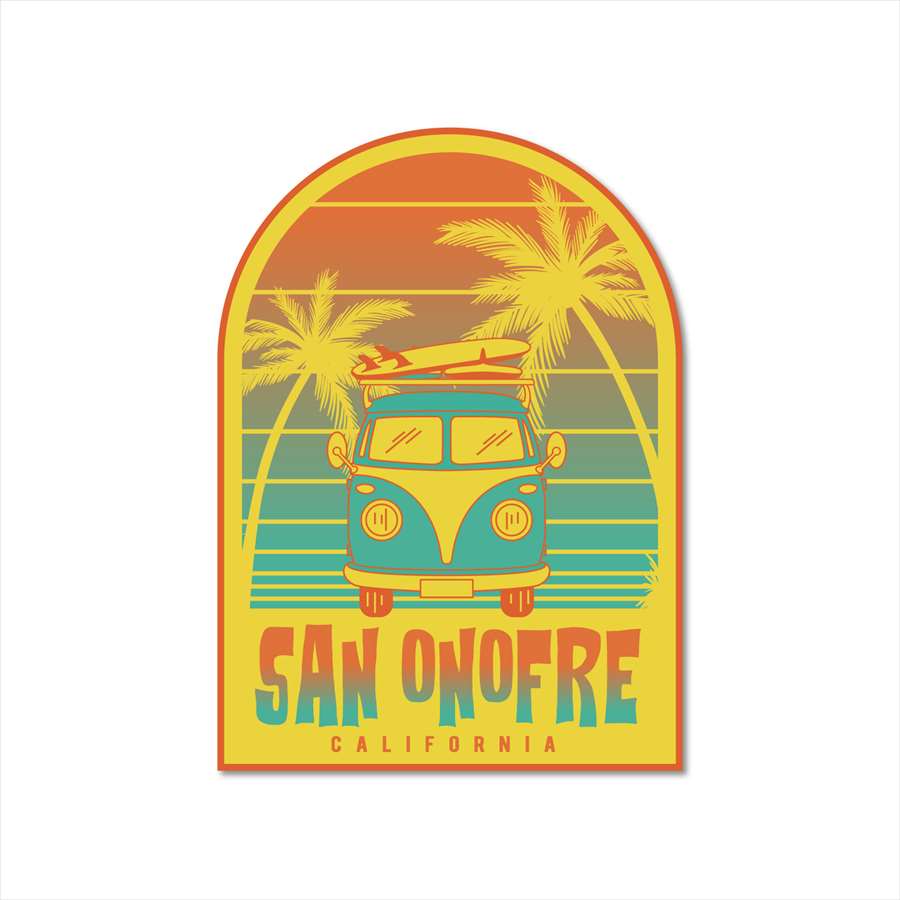 Rakuten - ステッカーパック(STICKER PACK) サンオノフレ カリフォルニア カー・車 ステッカー 耐水・紫外線に強い