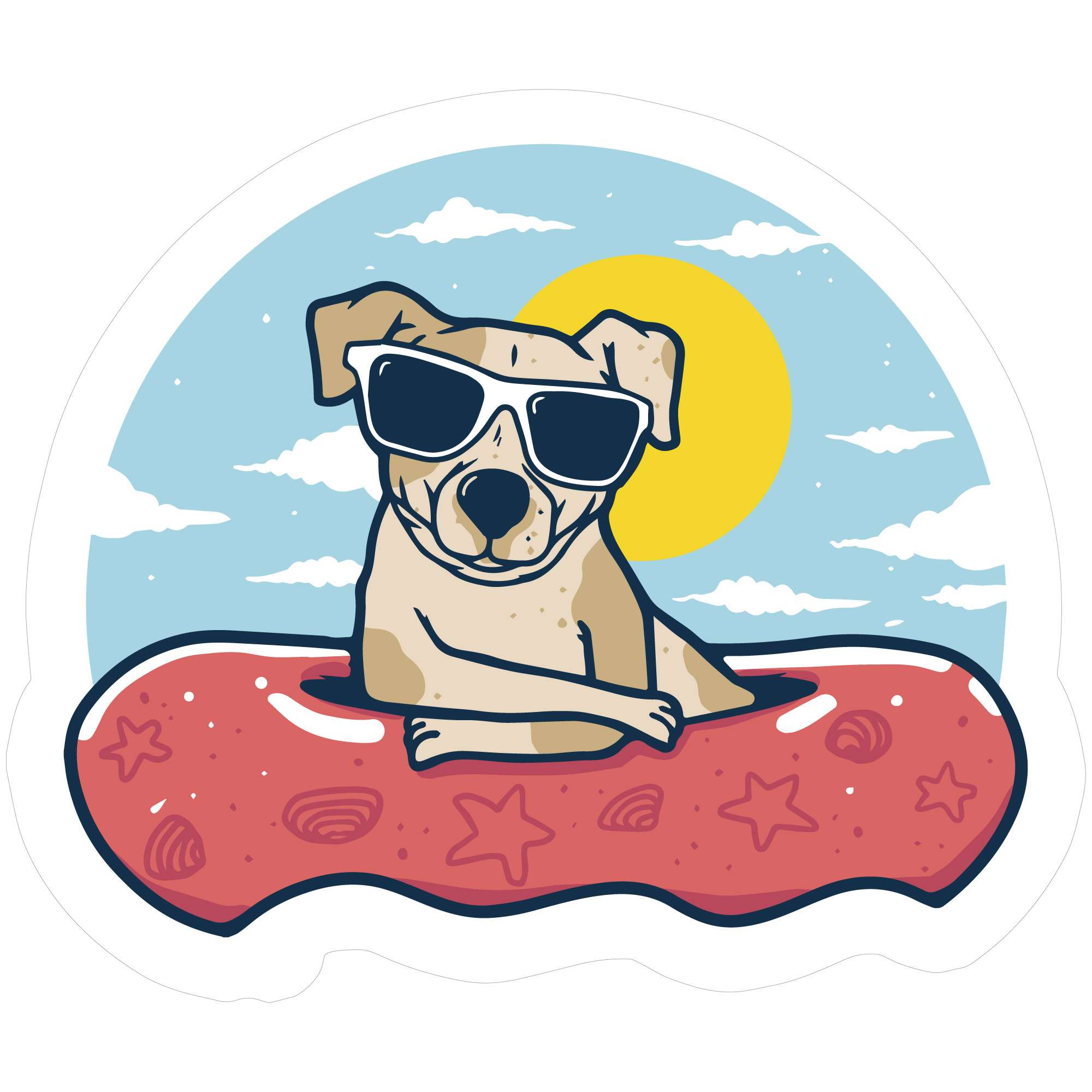 Rakuten - ステッカーパック(STICKER PACK) パームハンドドッグチューブ ペット ステッカー 耐水・紫外線に強い