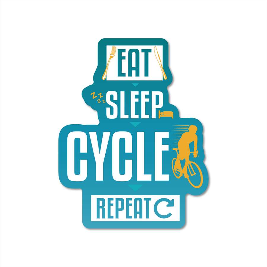 Rakuten - ステッカーパック(STICKER PACK) イートスリープサイクルスポーツ・サーフィン・自転車 ステッカー 耐水・紫外線に強い
