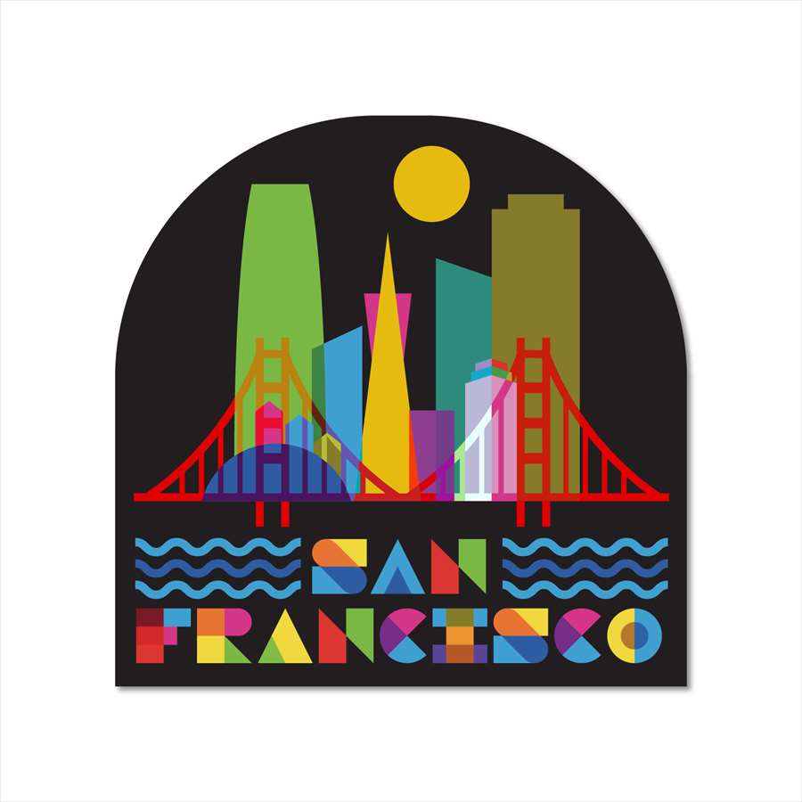 ステッカーパック(STICKER PACK) サンフランシスコアートモード トラベル・旅 ステッカー 耐水・紫外線..