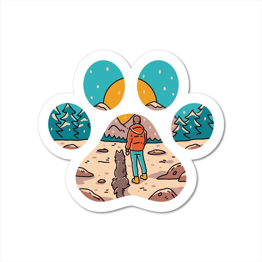 Rakuten - ステッカーパック(STICKER PACK) ドッグパウスノー ペット ステッカー 耐水・紫外線に強い