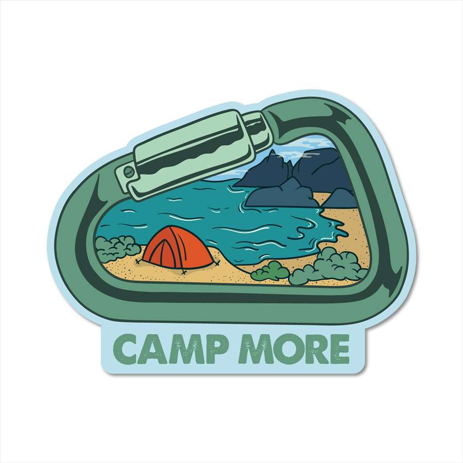 ステッカーパック(STICKER PACK) キャンプモア カラビナ アウトドア ステッカー 耐水・紫外線に強い