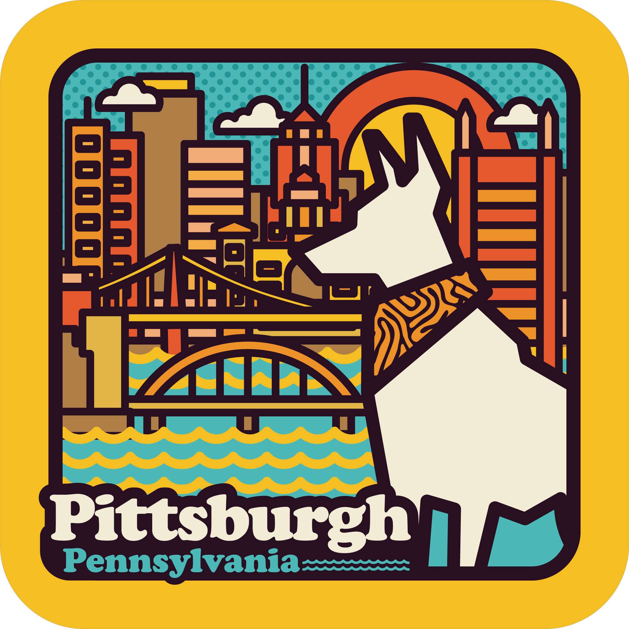 ステッカーパック(STICKER PACK) ピッツバーグドッグシティ ペット ステッカー 耐水・紫外線に強い