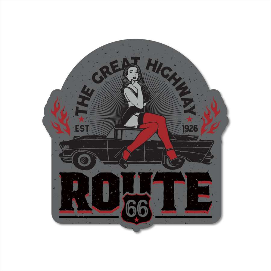 Rakuten - ステッカーパック(STICKER PACK) ルート66 グレートヒッチウェイ ルート66 ステッカー 耐水・紫外線に強い