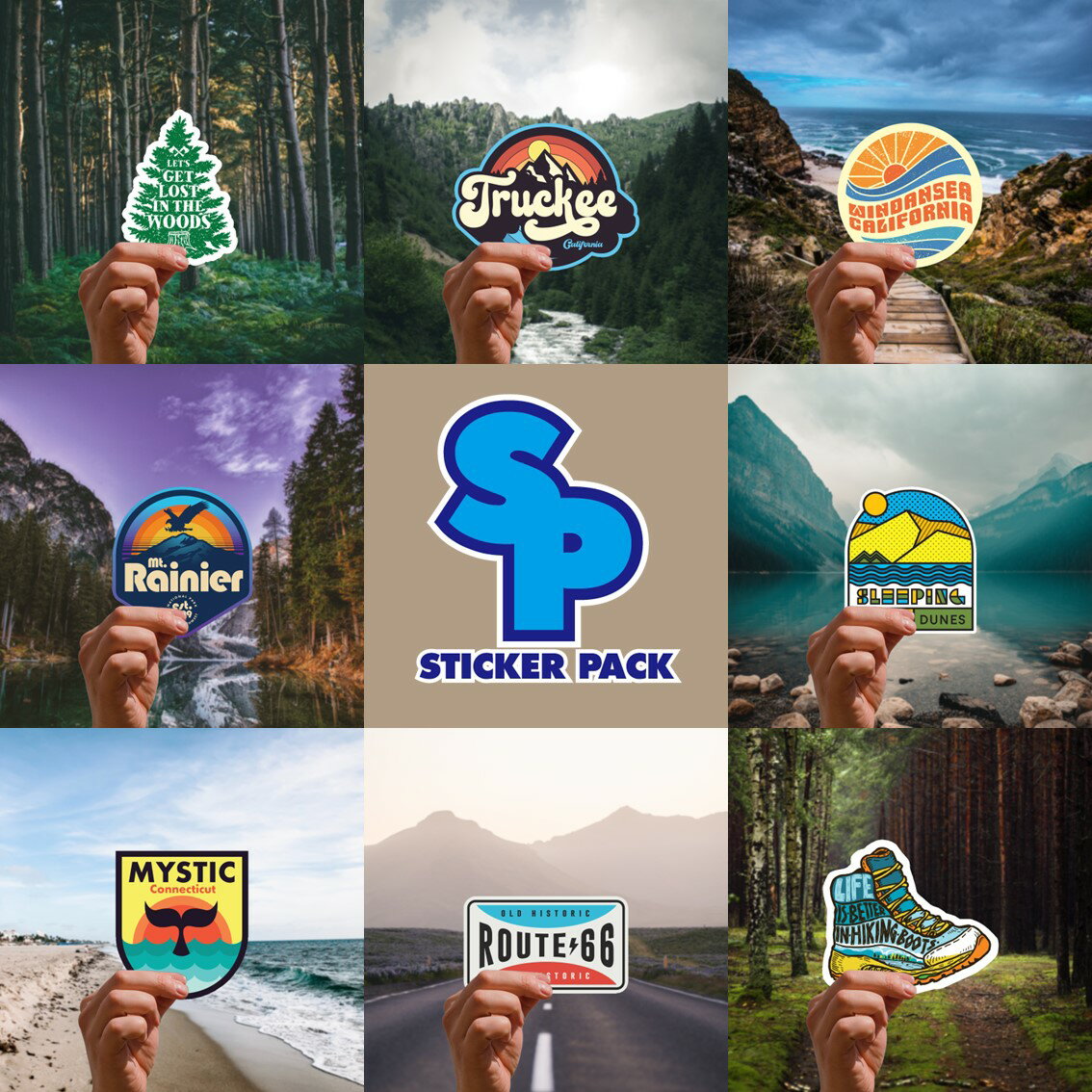 ƥå ꥫ ȥɥ   եå  ĥ  ž Х ä  ưʪ ȥå  ޥå Outdoor StickerPack