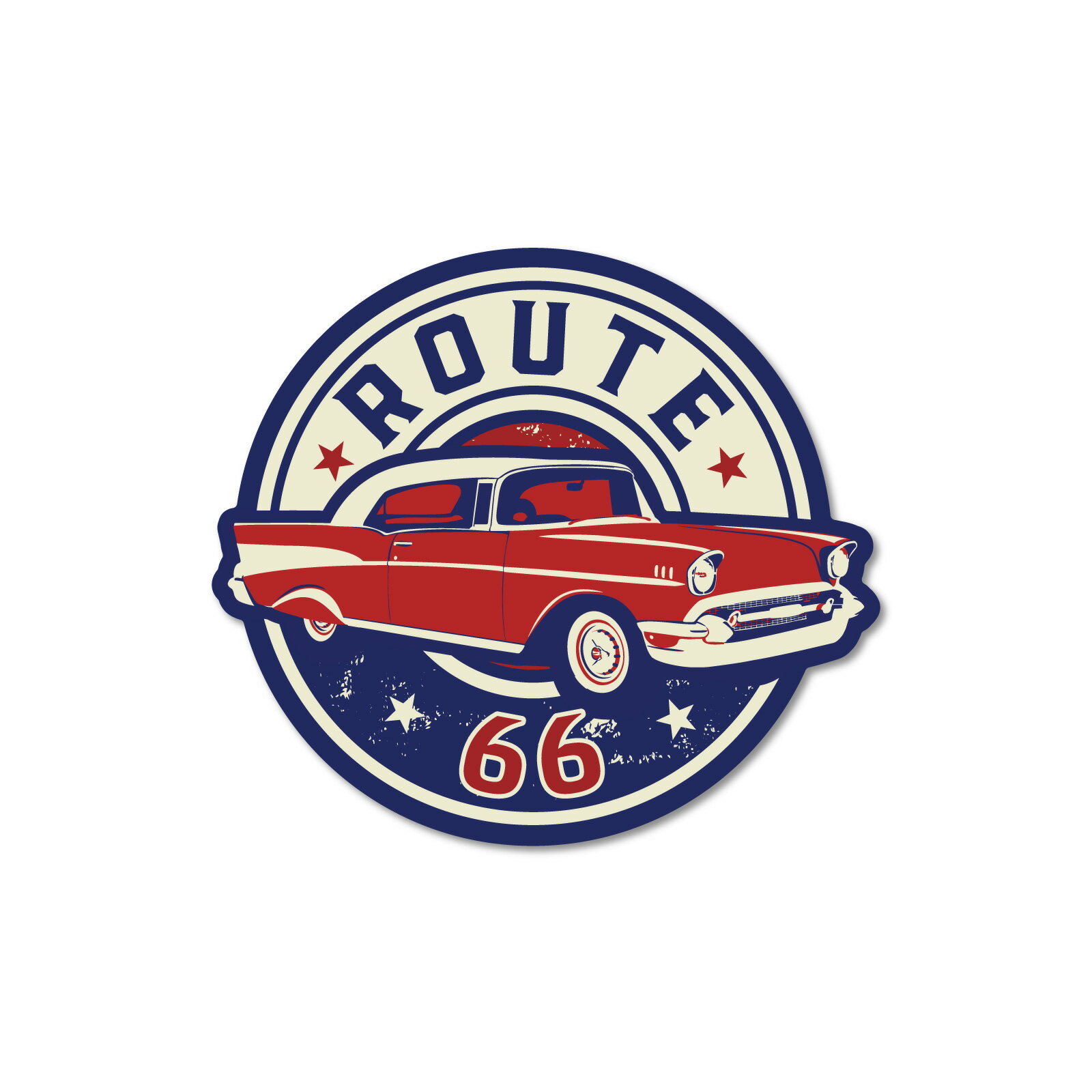 Rakuten - ステッカーパック(STICKER PACK) ルート66 クラシックスモール ルート66 ステッカー 耐水・紫外線に強い