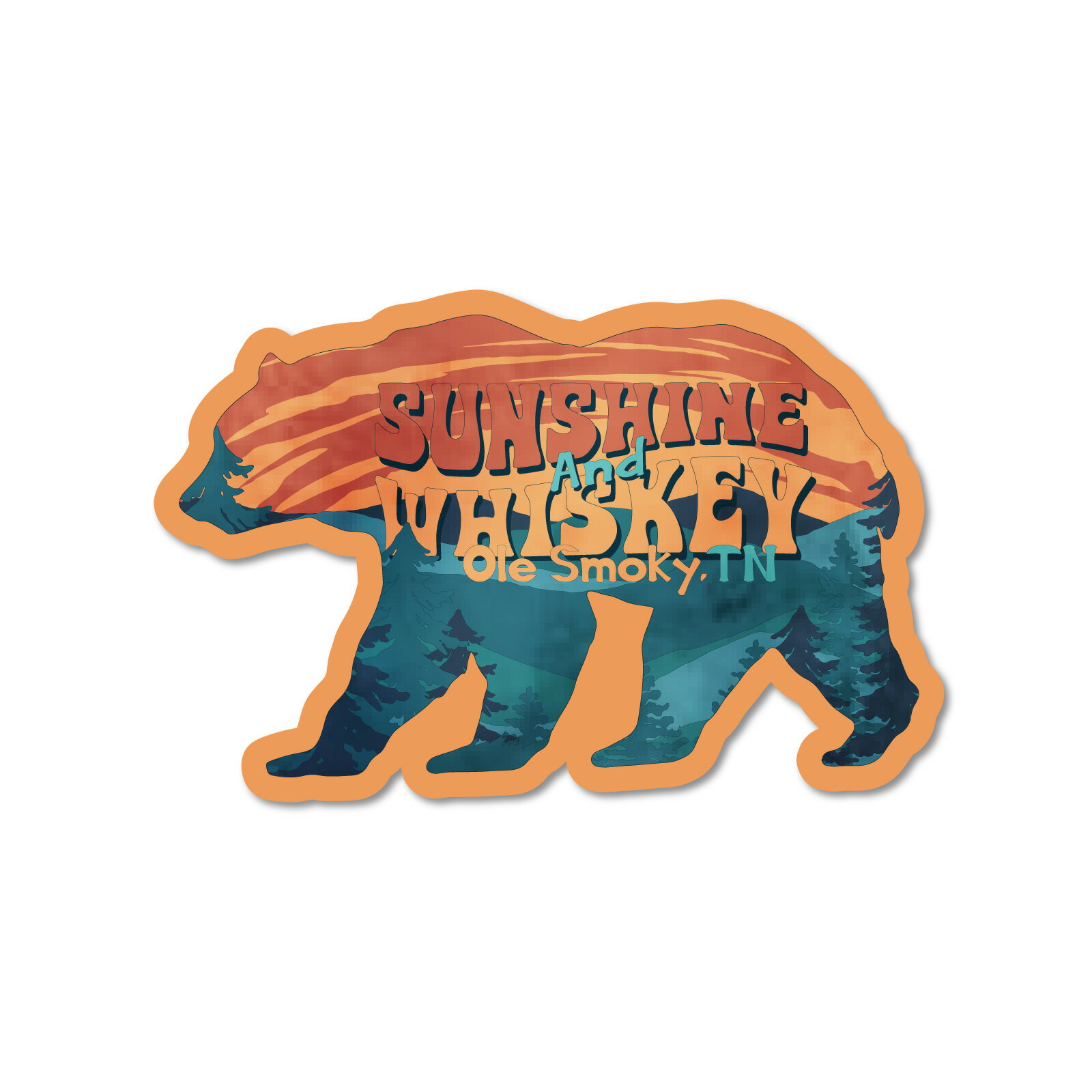ステッカーパック(STICKER PACK) サンシャインウィスキーベアー アウトドア ステッカー 耐水・紫外線に..
