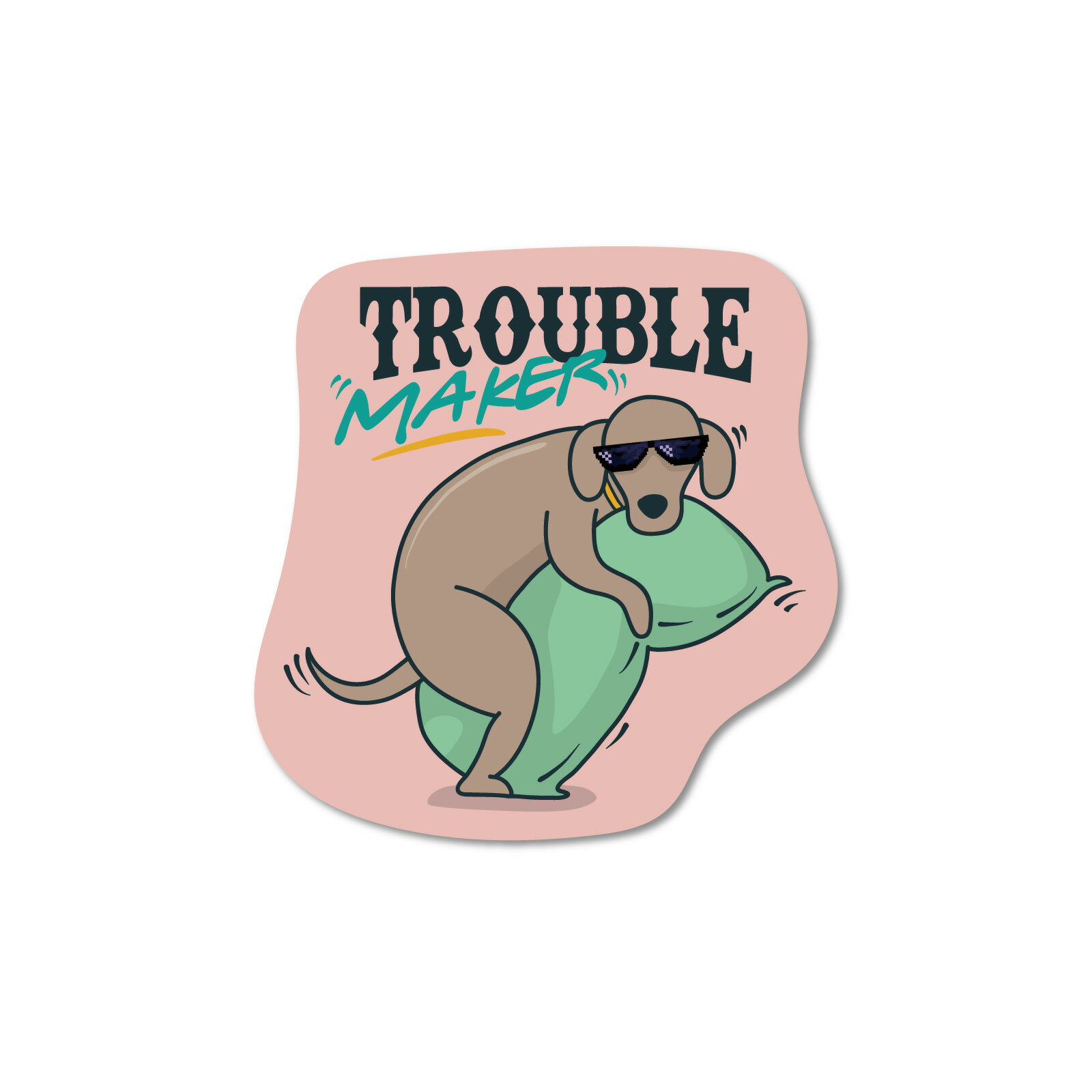 Rakuten - ステッカーパック(STICKER PACK) トラブルメーカー ペット ステッカー 耐水・紫外線に強い