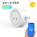 スマートプラグ 1個 スマートコンセント WiFiスマートプラグ Alexa対応 Echo対応 GoogleHOME対応 音声コントロール スマホ 遠隔操作 タイマー 家電 節電 自動化