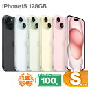 安心の1年保証!未使用品 iPhone15 128GB 本体 中古 スマホ 中古スマホ 中古iPhone 中古Sランク バッテリー最大容量100% SIMフリー...
