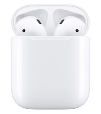 Appele アップル AirPods（第2世代）エアポッズ Bluetooth対応ワイヤレスイヤホンmv7n2j/a iPhone Bluetooth ペアリング うどん 白 ホワイト 充電器 ケース「充電有線タイプ」 [ラッピング対応可] NKG