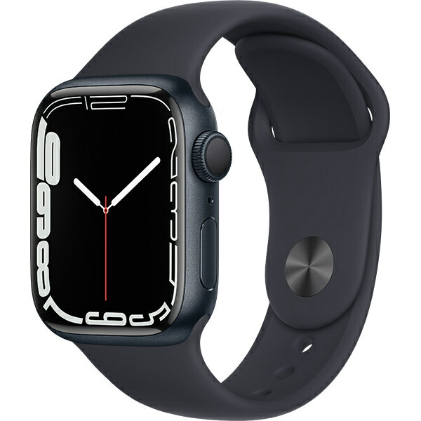 Apple Watch Series 7（GPSモデル）41mmミッドナイトアルミニウムケースとミッドナイトスポーツバンド レギュラー MKMX3J-A【ラッピング対応可】