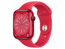 アップル Apple Watch Series 8 GPS+Cellularモデル 45mm LTE Red MNKA3J/A [(PRODUCT)REDスポーツバンド]【ラッピング対応可】