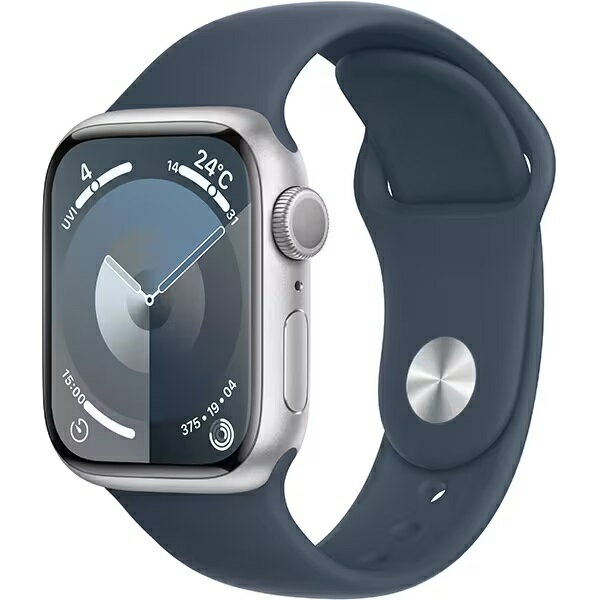 【訳あり】アップル Apple Watch 9 41mm MR913J/A [シルバー/ストームブルースポーツバンド M/L]