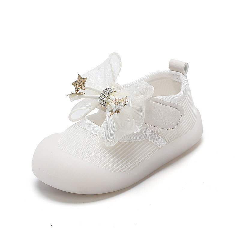 【先着50枚！13％OFFクーポン】ベビーシューズ 女の子 可愛い 結婚式 ベビー靴 赤ちゃん キッズ シューズ プリンセス 通気 柔らかい マジックテープ リボン ベビー 靴 赤ちゃん ファーストシューズ 軽量 出産祝い プレゼント 1歳 2歳 フォーマル 誕生日 七五三