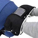 【数量限定!10%OFFクーポン利用で2,412円】ベビーカー用 手袋 ハンドルカバー ハンドマフ 防寒グッズ 自転車 乳母車 スマホ入れ ママパパ用 ウォーマ...