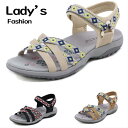 【数量限定!10%OFFクーポン利用で3,915円】女の子サンダル フラットサンダル レディース マジックテープ 丸いつま先 靴 滑り止め 柔らかい 通気性 民...