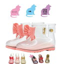 【数量限定!10%OFFクーポン利用で2,790円】レインブーツ キッズ 雨靴 女の子 レインシューズ 子供 ジュニア リボン 幼稚園 保育園 小学生 子供 雨...