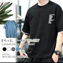【数量限定!10%OFFクーポン利用で2,880円】Tシャツ カットソー 夏 レイヤード おしゃれ 半袖 着回し 無地 カジュアル メンズ 男 快適 綿100% 柔らから