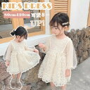 【数量限定!10%OFFクーポン利用で3,204円】ベビードレス 長袖 入園式 結婚式 春秋 ベビー服 ベビーワンピース セレモニードレス レース チュール フォーマル 刺繍 丸襟 ベージュ 女の子 赤ちゃん キッズドレス プリンセス風 可愛い 子ども服 韓国服 普段着 お宮参り