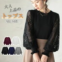 【数量限定!10%OFFクーポン利用で3,222円】トップス カットソー 長袖 レディース レース 春 夏 春服 春夏 カジュアル 無地 きれいめ 仕事 ラウン...