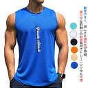 【数量限定!10%OFFクーポン利用で1,692円】タンクトップ メンズ 筋トレ おしゃれ 速乾 スポーツ トレーニングウェア ノースリーブ ウェア ジム フィットネス 無地 吸汗 トップス インナー アスレジャー 運動会 イベント ランニング ダンス ブルー ブラック ホワイト